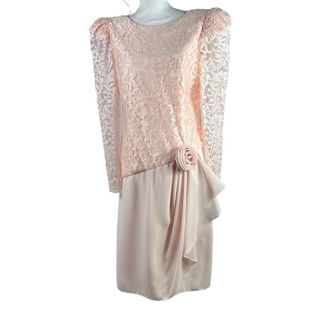 Vintage Barbara Chodos Michael Marcella Lace Dress Semi Formal Special Occasion